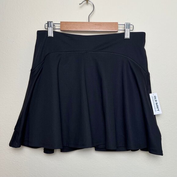 (2) OLD NAVY Active High-Waisted PowerSoft Skort Set Black & White Medium NEW - Picture 6 of 11